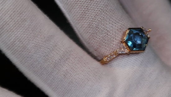 Teal Blue Diamond Ring | Blue Diamond Ring