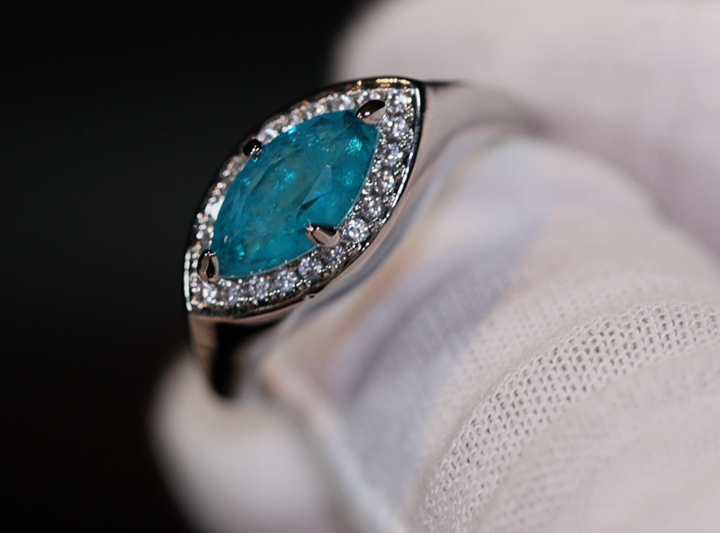 Aquamarine Diamond Ring | Marquise Diamond Ring |  Aquamarine Engagement Ring