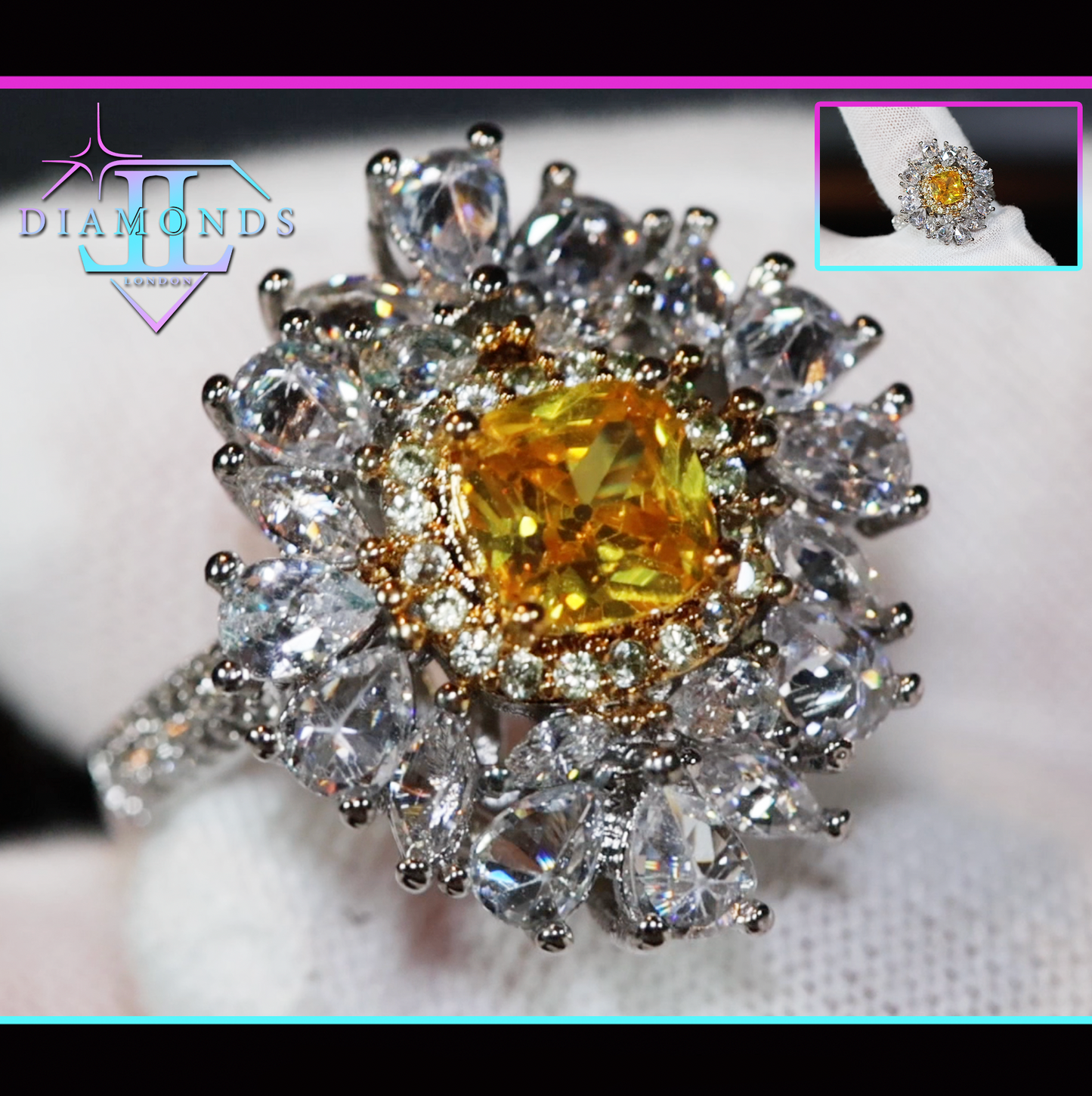 womens yellow diamond ring