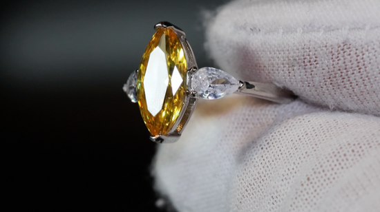 Yellow Marquise Diamond Ring | Marquise Diamond Ring