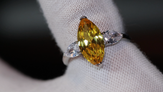 Yellow Marquise Diamond Ring | Marquise Diamond Ring