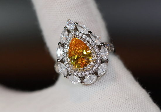 womens yellow diamond ring