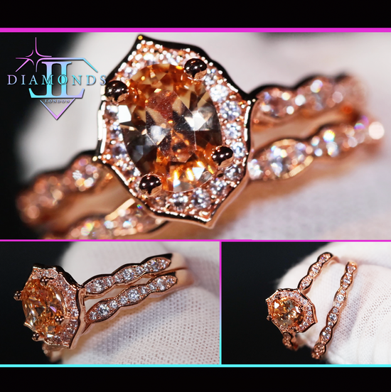 Rose Gold Wedding Ring | Rose Gold Engagement Ring Set