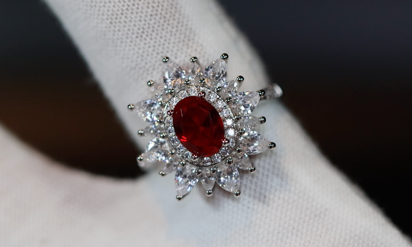 Red Diamond Ring | Red Engagement Ring