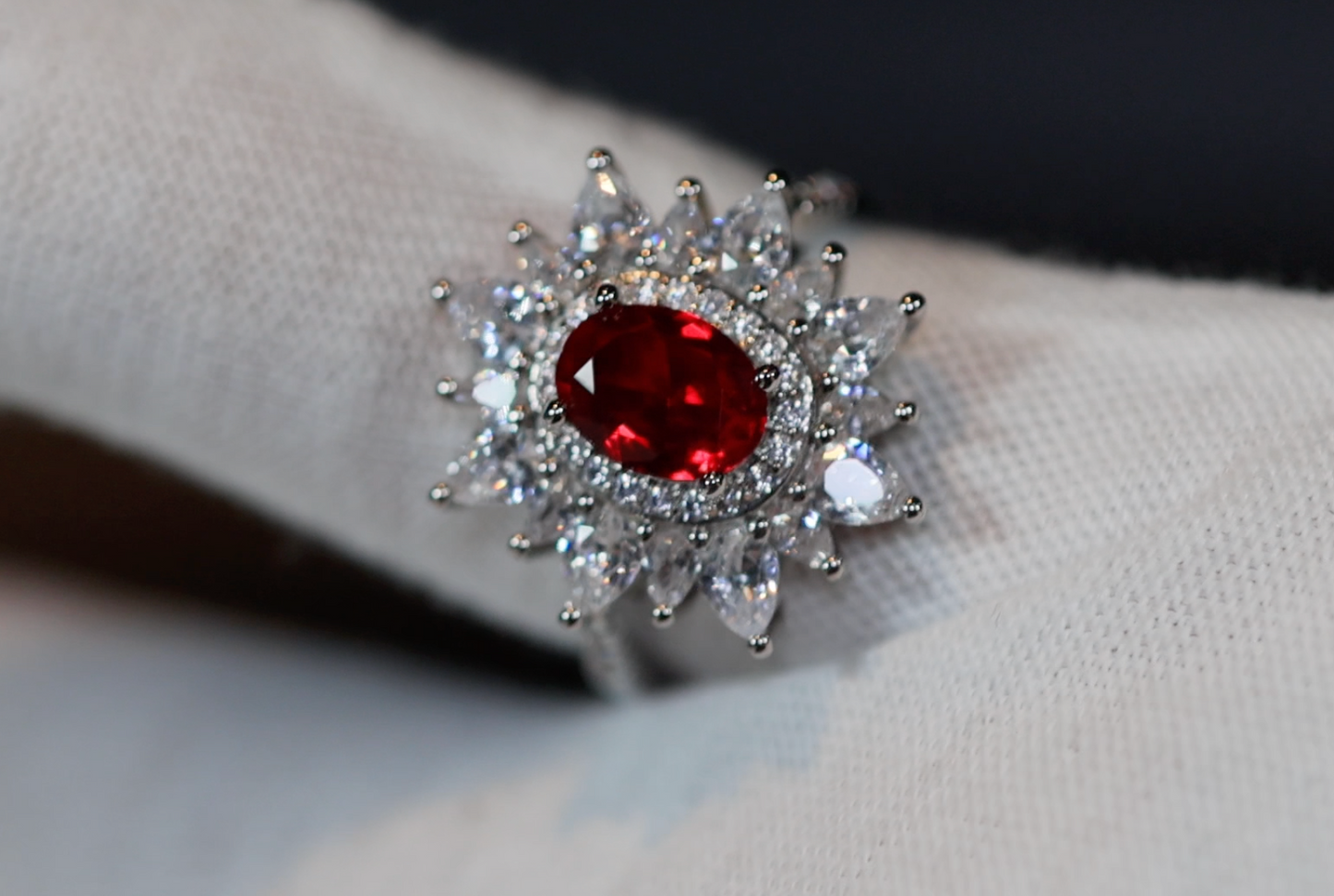 Red Diamond Ring | Red Engagement Ring