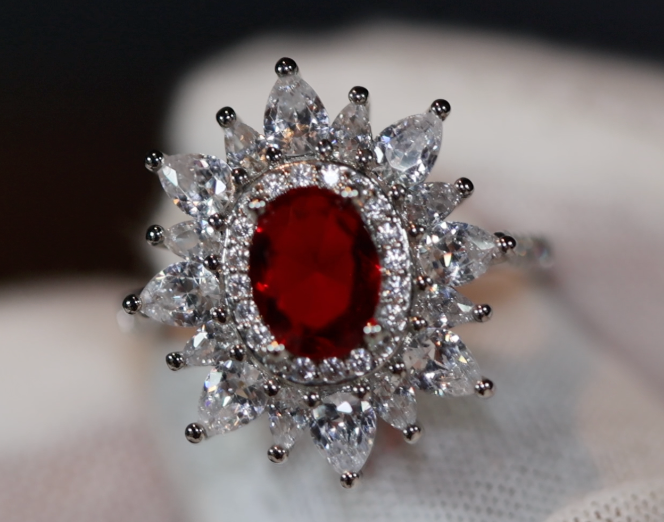 Red Diamond Ring | Red Engagement Ring