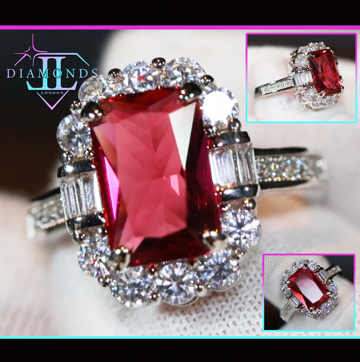 big red diamond engagement ring