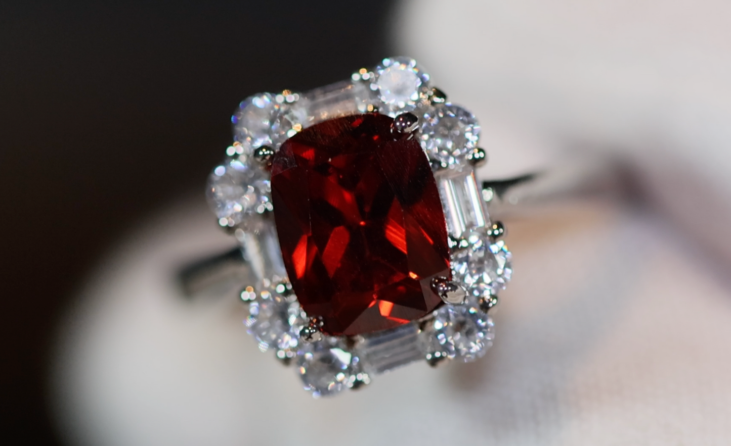 Red Diamond Engagement Ring