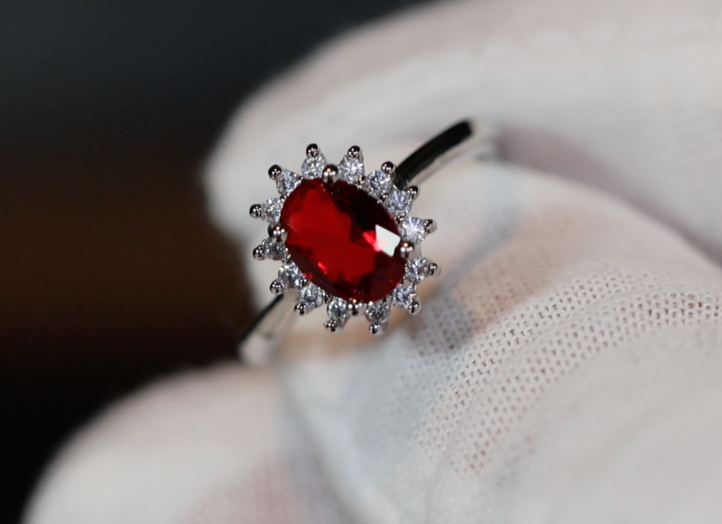 Red Diamond Ring | Red Diamond Engagement Ring | Red Wedding Ring | Womens Red Diamond Ring