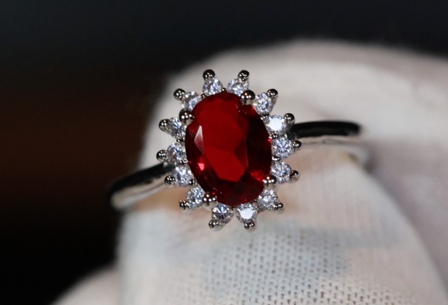 Red Diamond Ring | Red Diamond Engagement Ring | Red Wedding Ring | Womens Red Diamond Ring