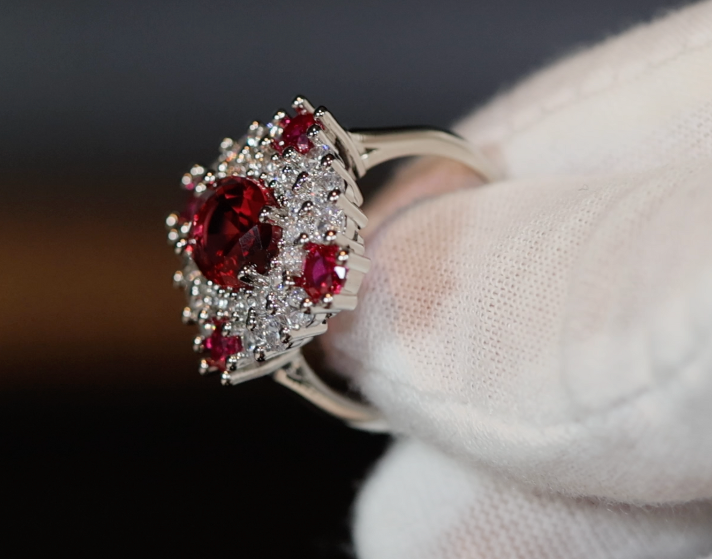 red diamond wedding ring