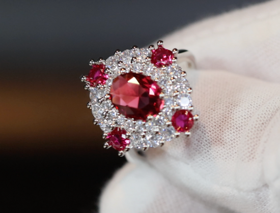 red diamond engagement ring