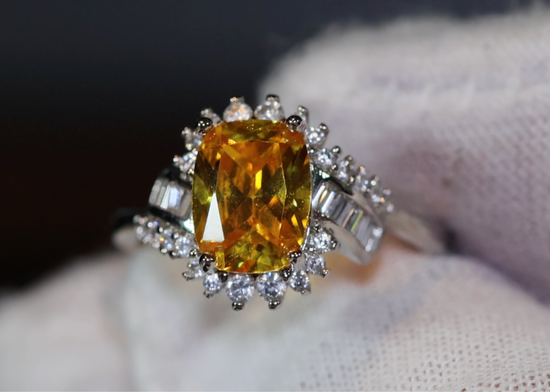 Yellow Diamond Ring | Yellow Diamond Engagement Rings | Womens Engagement Ring