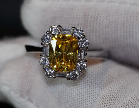 Yellow Diamond Womens Engagement Ring