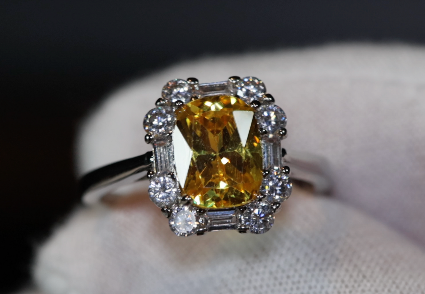 Yellow Diamond Womens Engagement Ring