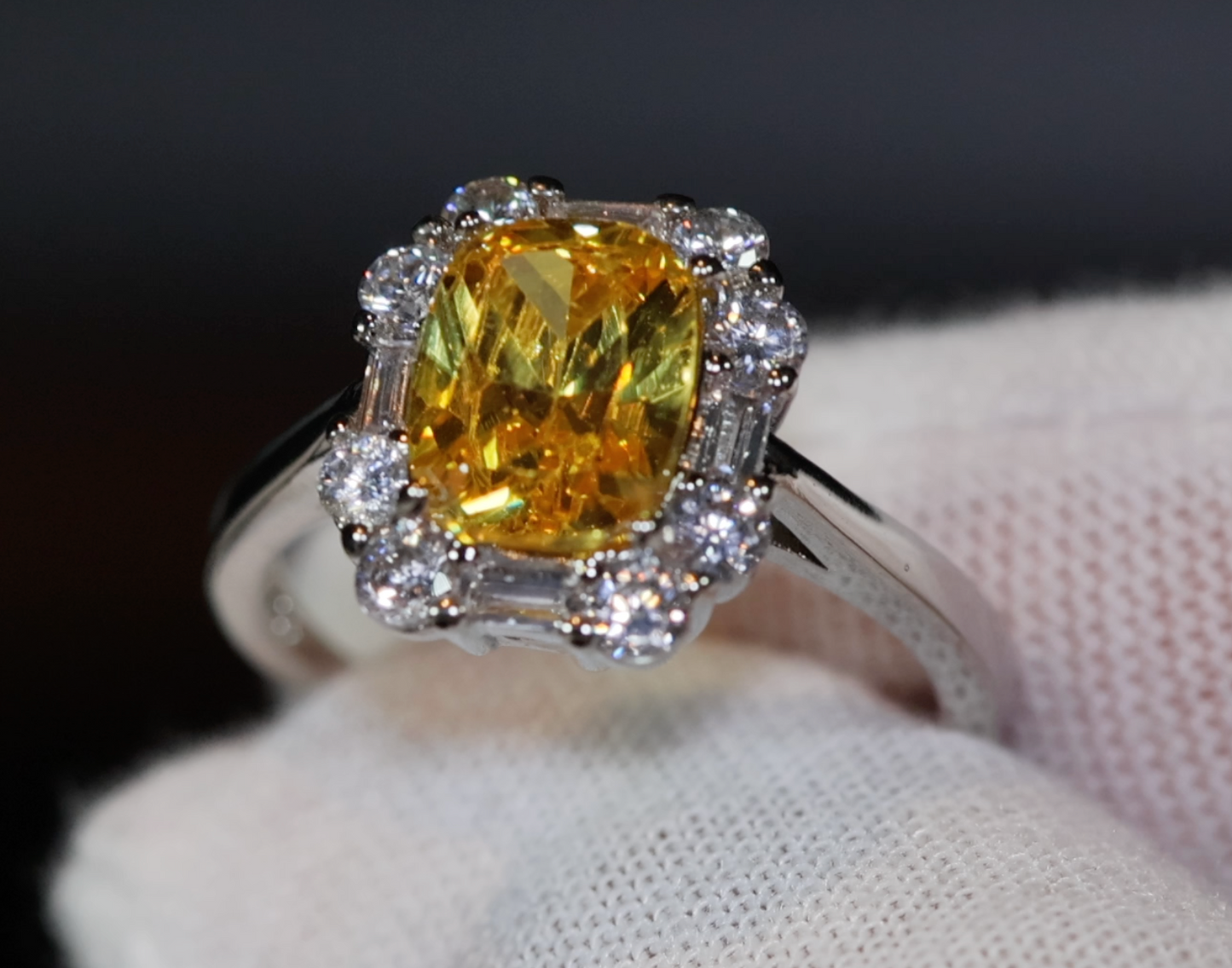 womens yellow diamond rings