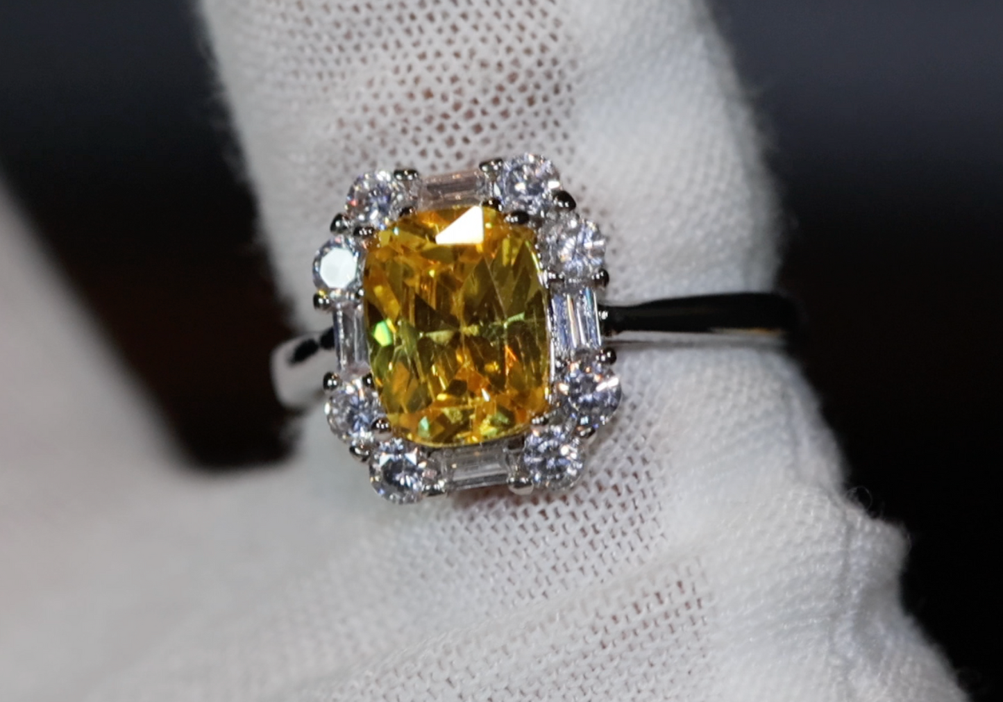 Yellow Diamond Womens Engagement Ring