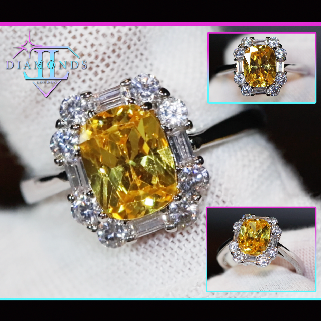 womens yellow diamond rings
