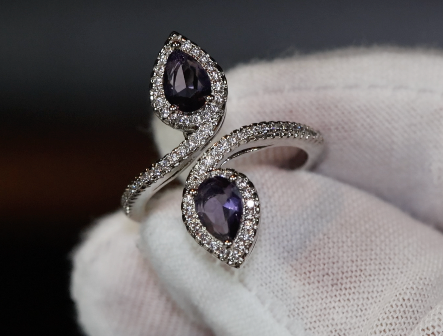 Purple Diamond Ring