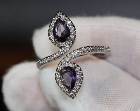 Purple Diamond Ring