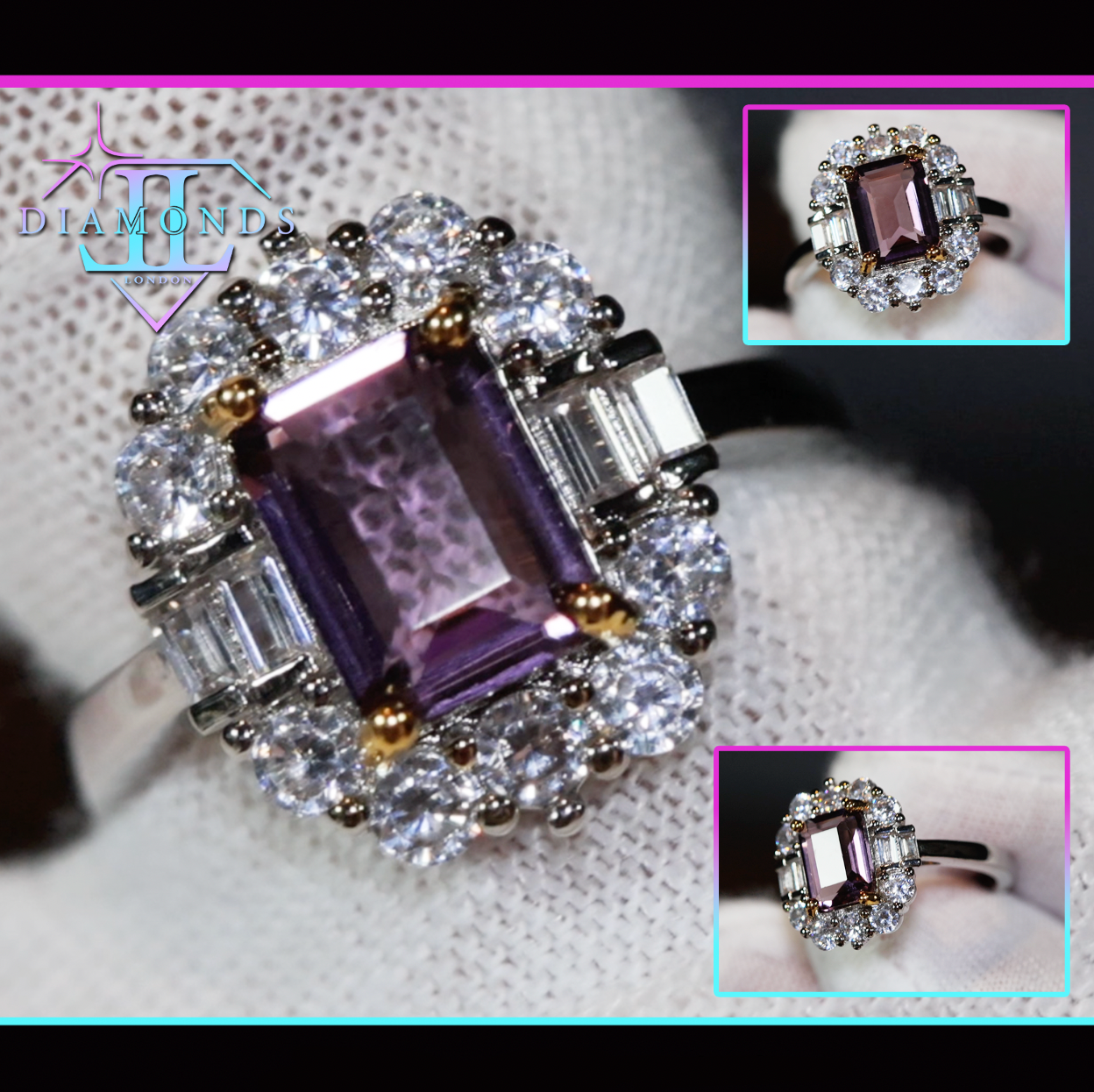 Purple Diamond Ring