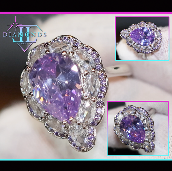 Purple Diamond Engagement Ring