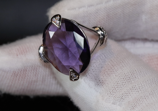 Purple Diamond Ring | Purple Diamond Engagement Ring | Purple Amethyst Ring | Purple Sapphire Ring | Statement Ring | Purple Tourmaline Ring