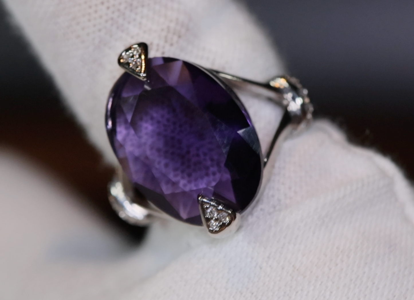 Purple Diamond Ring | Purple Diamond Engagement Ring | Purple Amethyst Ring | Purple Sapphire Ring | Statement Ring | Purple Tourmaline Ring