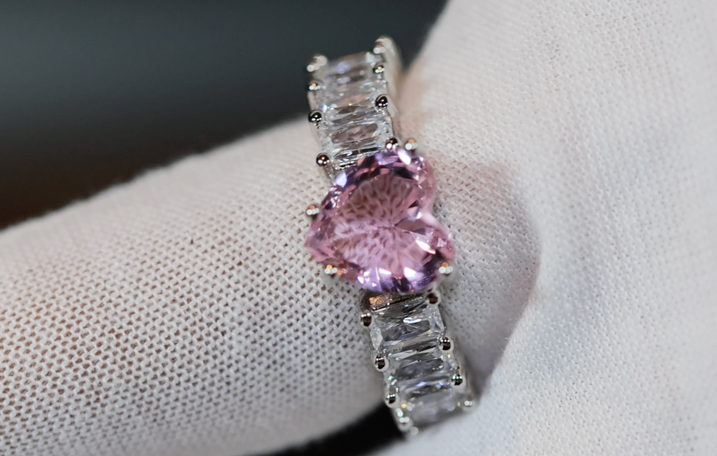 Heart Ring | Heart Shaped Ring | Heart Shape Ring | Diamond Heart Ring | Heart Ring with Diamonds | Engagement Ring | Pink Diamond Ring