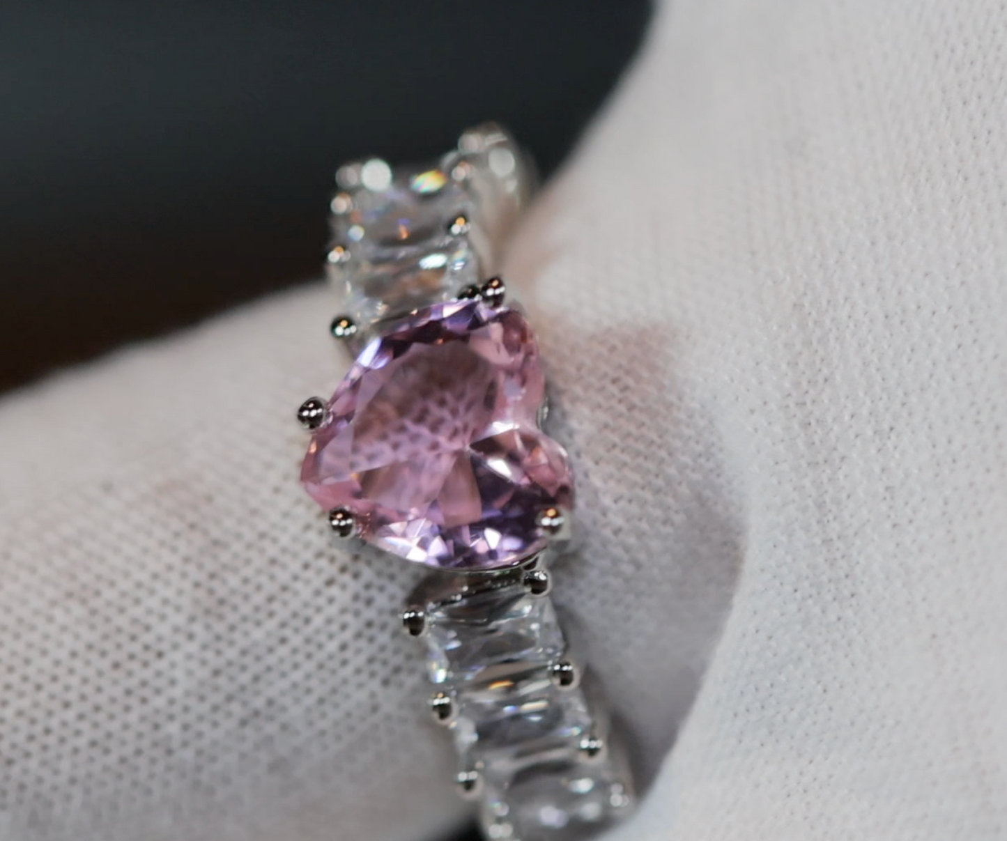 Heart Ring | Heart Shaped Ring | Heart Shape Ring | Diamond Heart Ring | Heart Ring with Diamonds | Engagement Ring | Pink Diamond Ring