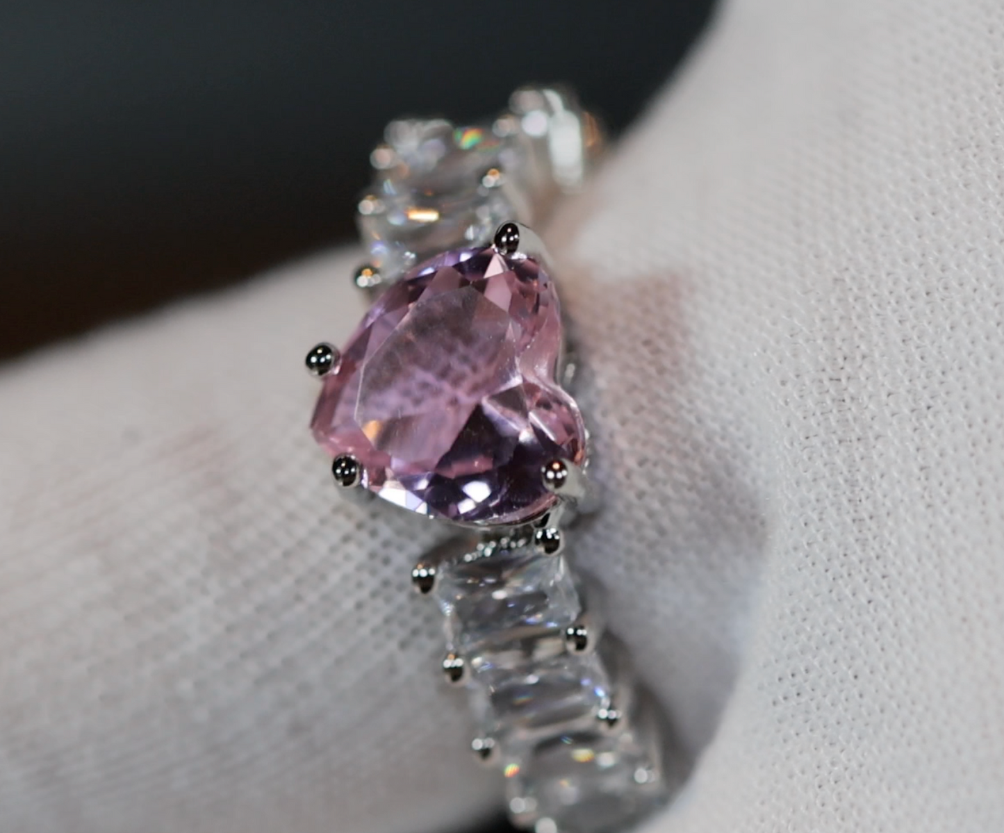 Heart Ring | Heart Shaped Ring | Heart Shape Ring | Diamond Heart Ring | Heart Ring with Diamonds | Engagement Ring | Pink Diamond Ring
