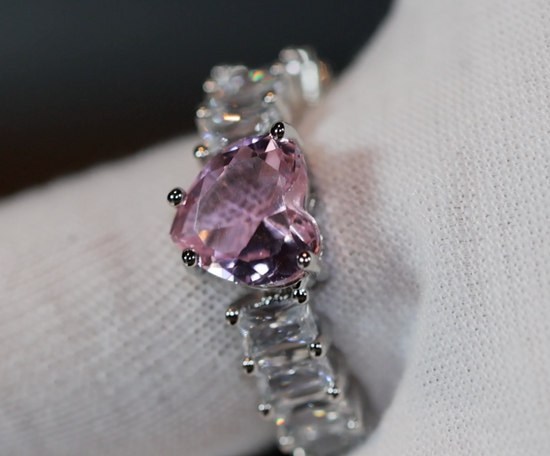 Heart Ring | Heart Shaped Ring | Heart Shape Ring | Diamond Heart Ring | Heart Ring with Diamonds | Engagement Ring | Pink Diamond Ring