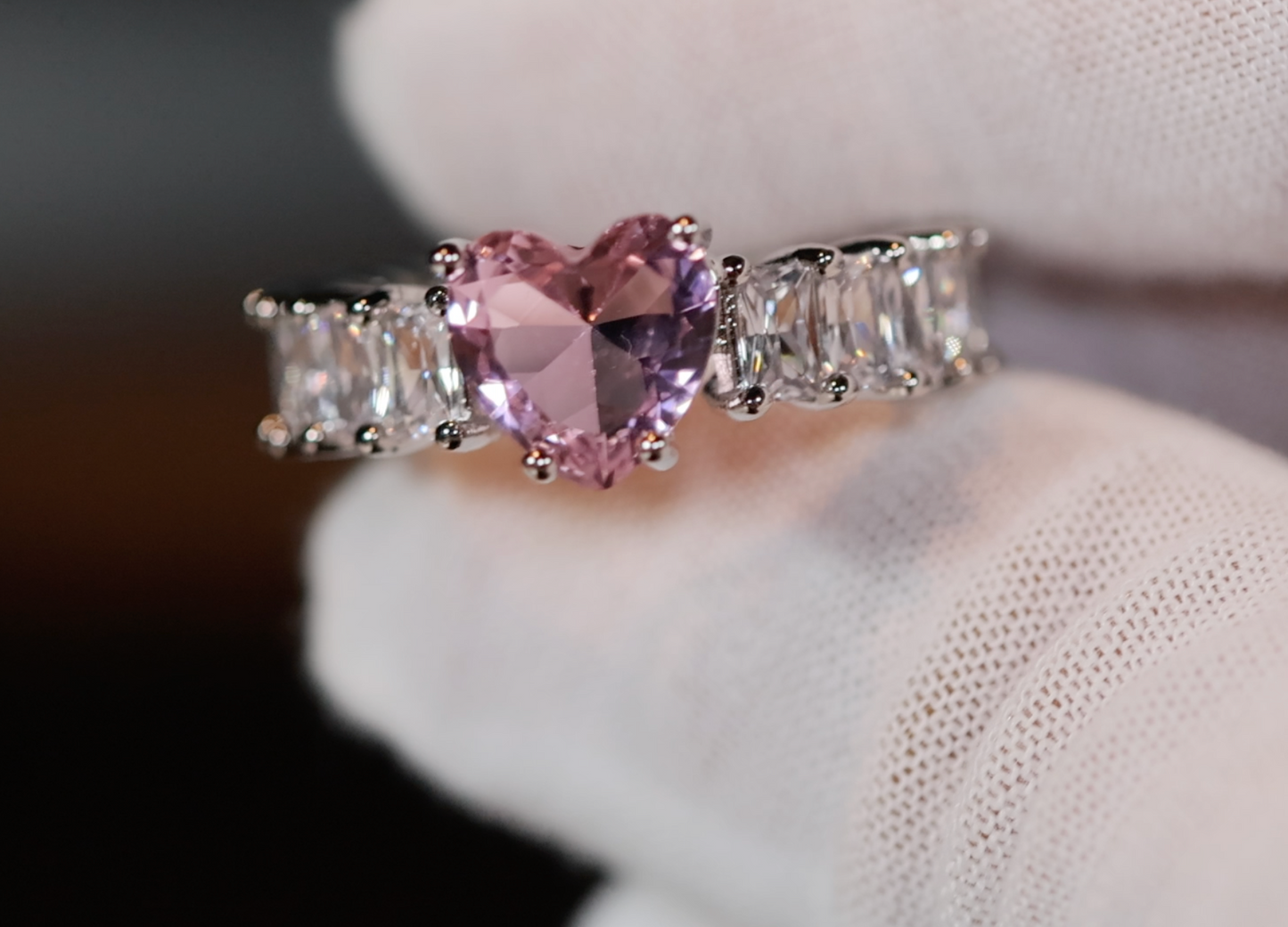 Heart Ring | Heart Shaped Ring | Heart Shape Ring | Diamond Heart Ring | Heart Ring with Diamonds | Engagement Ring | Pink Diamond Ring