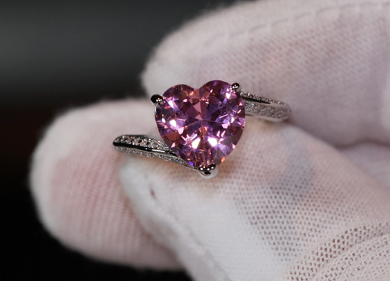 Pink Diamond Ring | Heart Ring | Heart Shaped Ring | Heart Shape Ring | Diamond Heart Ring