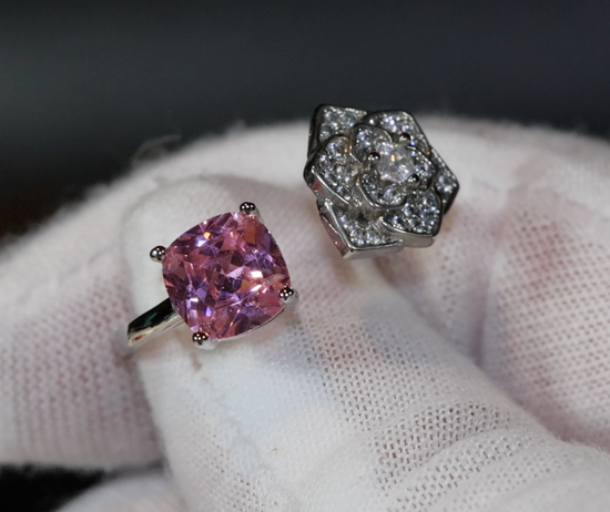 Pink Diamond Ring | Pink Diamond Engagement Ring | Diamond Flower Ring