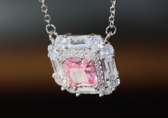 Womens Pink Diamond Pendant | Pink Diamond Necklace