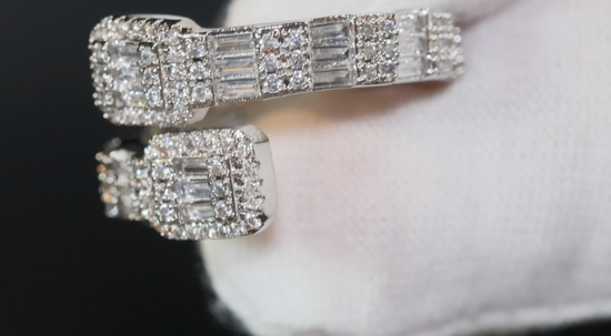 Iced Out Ring | Baguette Diamond Ring, mens eternity ring, womens eternity ring