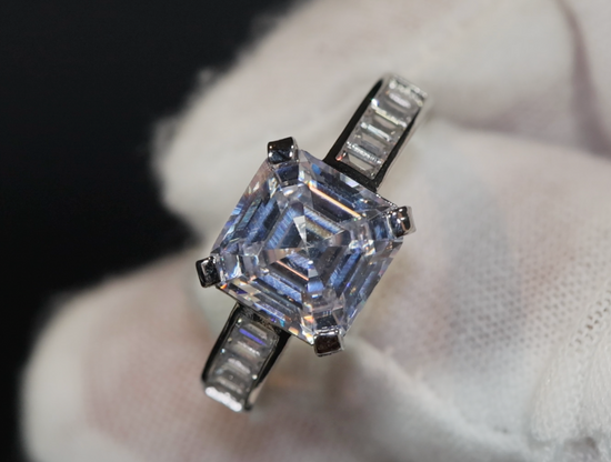 Asscher Diamond Ring | Asscher Cut Diamond Engagement Ring | Womens Asscher Ring