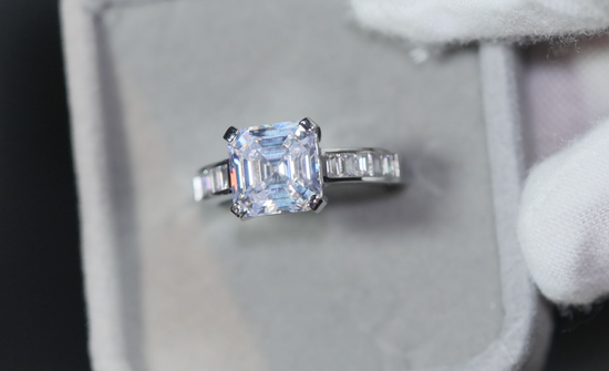 Asscher Diamond Ring | Asscher Cut Diamond Engagement Ring | Womens Asscher Ring