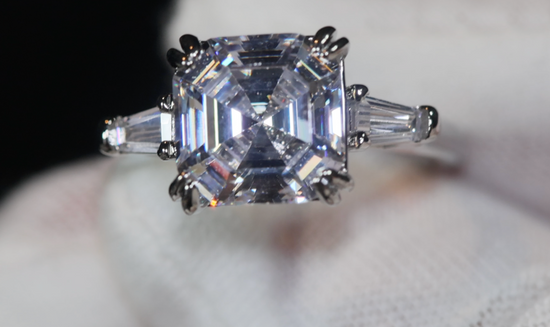 Asscher Diamond Engagement Ring