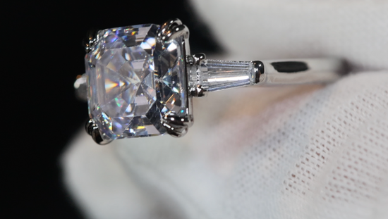 Asscher Diamond Engagement Ring