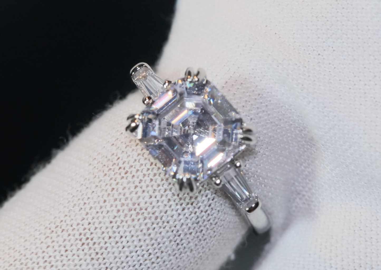 Asscher Diamond Ring