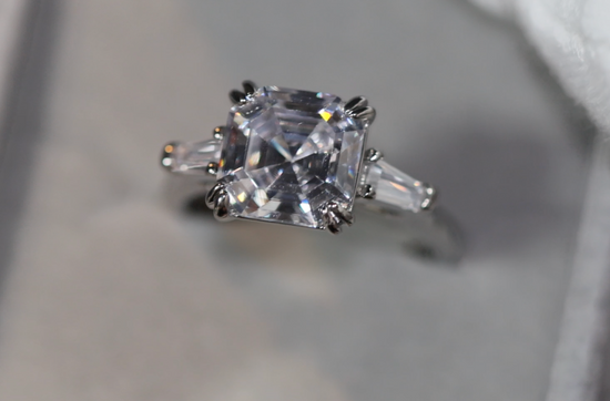 Asscher Diamond Ring