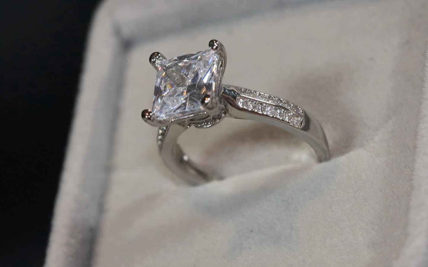 Womens Princess Cut Diamond Ring | Promise Ring | Engagement Ring