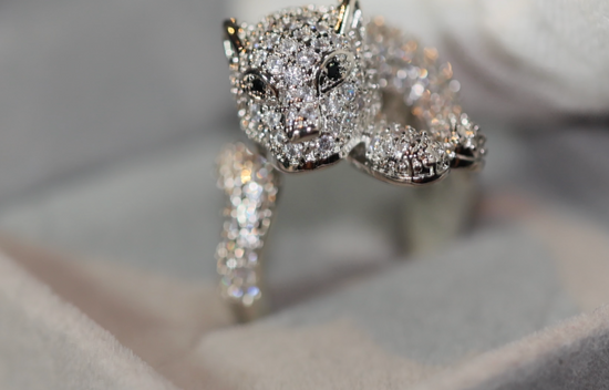 Diamond Panther Cub Ring