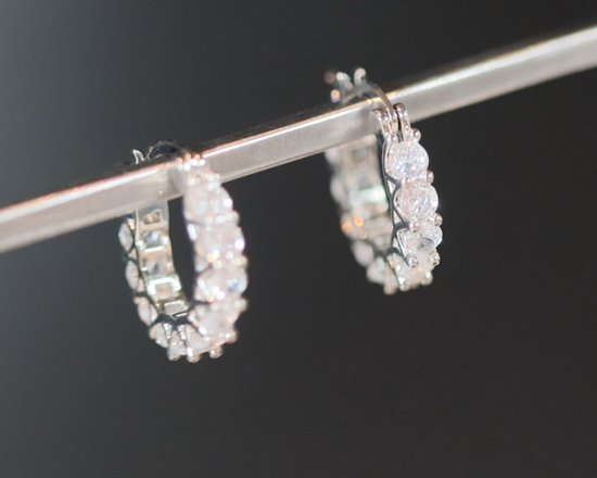 Diamond Hoop Earrings | Hoop Earrings