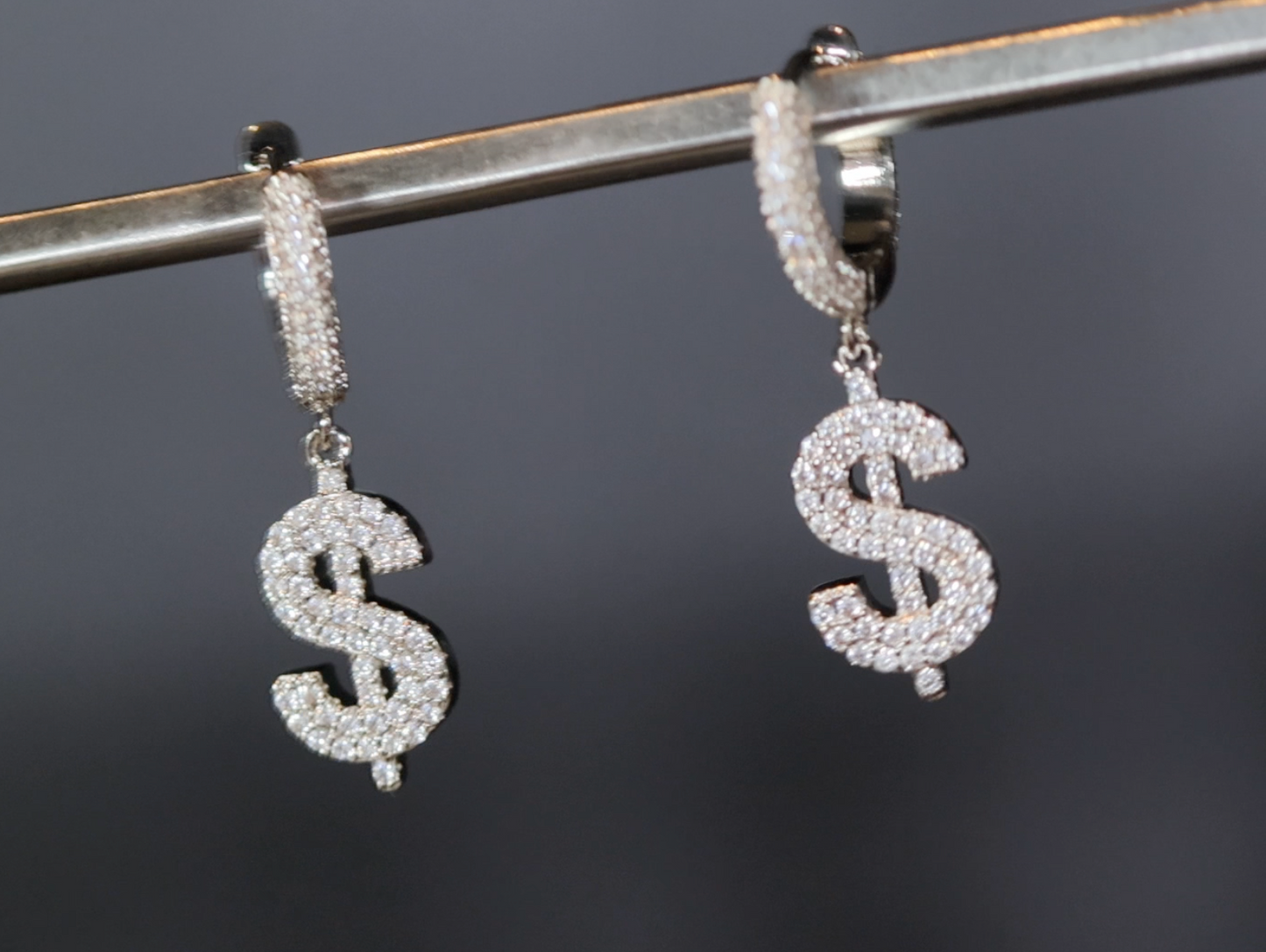 Diamond Hoop Earrings | Hoop Earrings | Hip Hop Hoop Earrings | Iced Out Earring