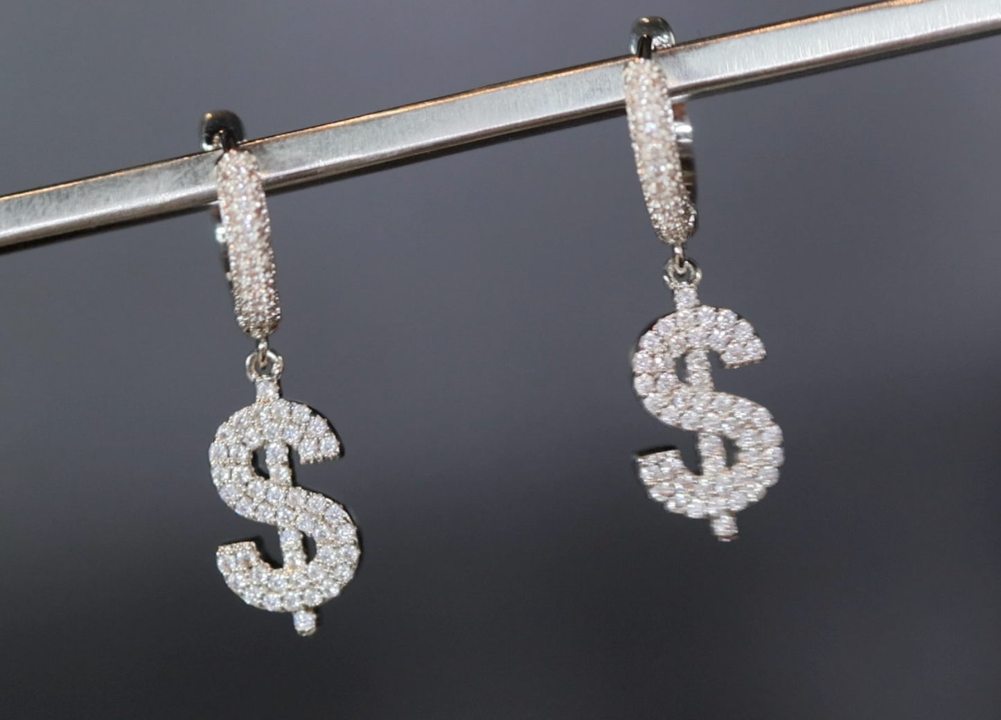 Diamond Hoop Earrings | Hoop Earrings | Hip Hop Hoop Earrings | Iced Out Earring