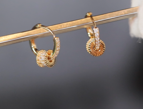 Gold Diamond Earrings | Womens Earrings | Gold Diamond Hoop Earrings