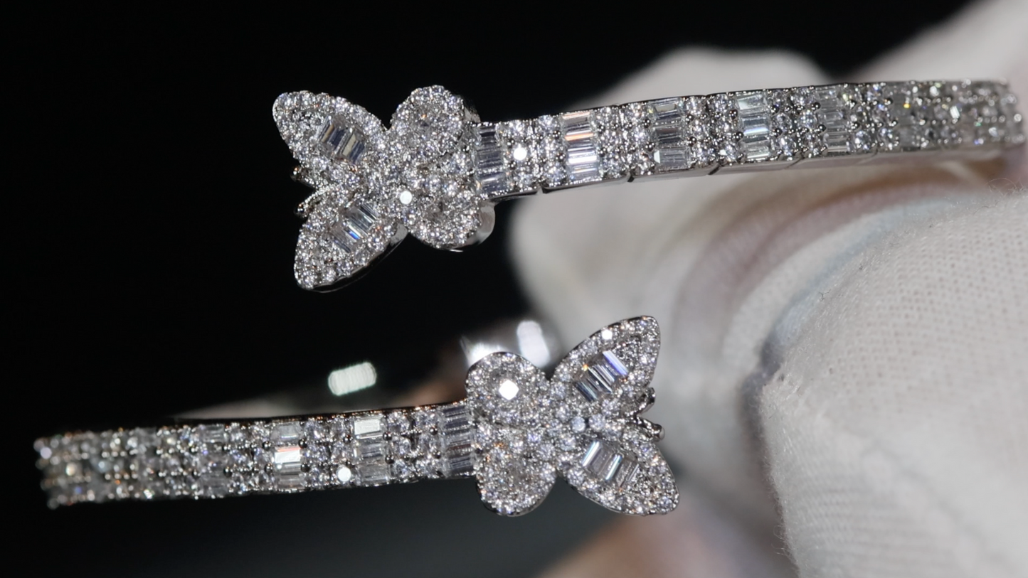 baguette Diamond butterfly bracelet